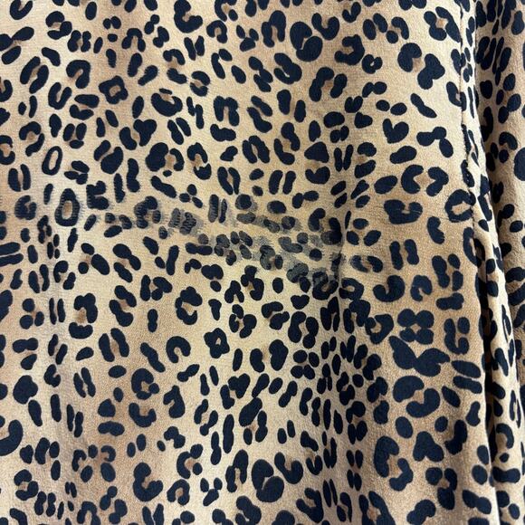 Vintage Cohort X Womens Old Money Mob Wife Silk Leopard Print Top Size S Classic - Picture 10 of 10